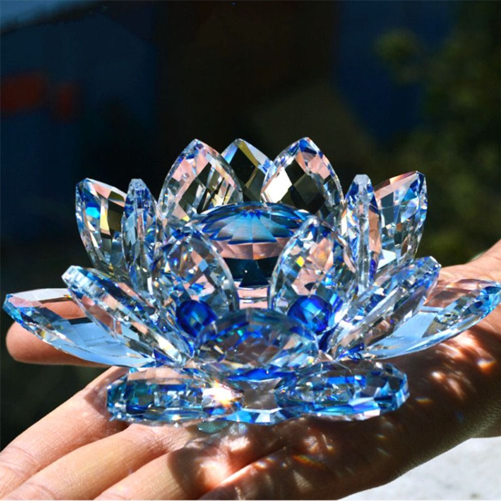 60-140 ミリメートルクリスタル蓮の花の置物ホーム結婚式 - Paper Weight Crystal のレビューと価格