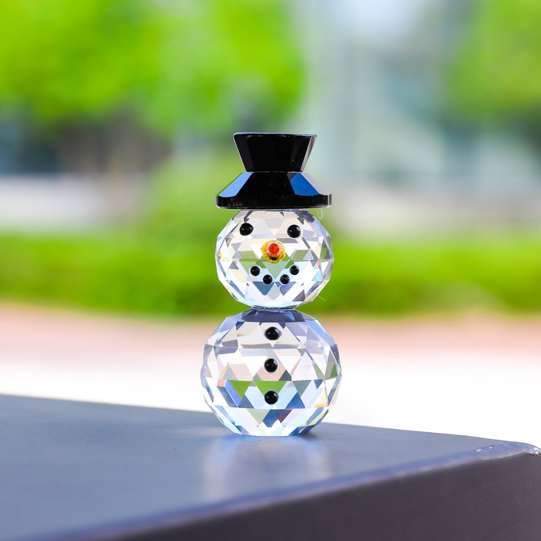 クリスタルブラックハット雪だるまフィギュアコレクタブルペーパ - Paper Weight Crystal のレビューと価格