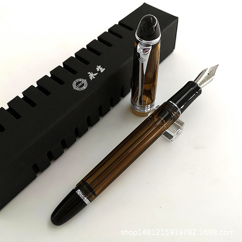 高級 Wingsung 699 真空充填万年筆アクリル透明バ - Fountain Pen Bottled Ink のレビューと価格