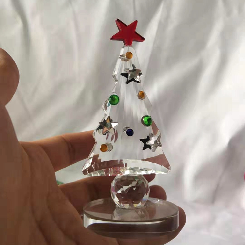 クリスタルクリスマスツリー置物ホリデー文鎮コレクションお土産 - Paper Weight Crystal のレビューと価格
