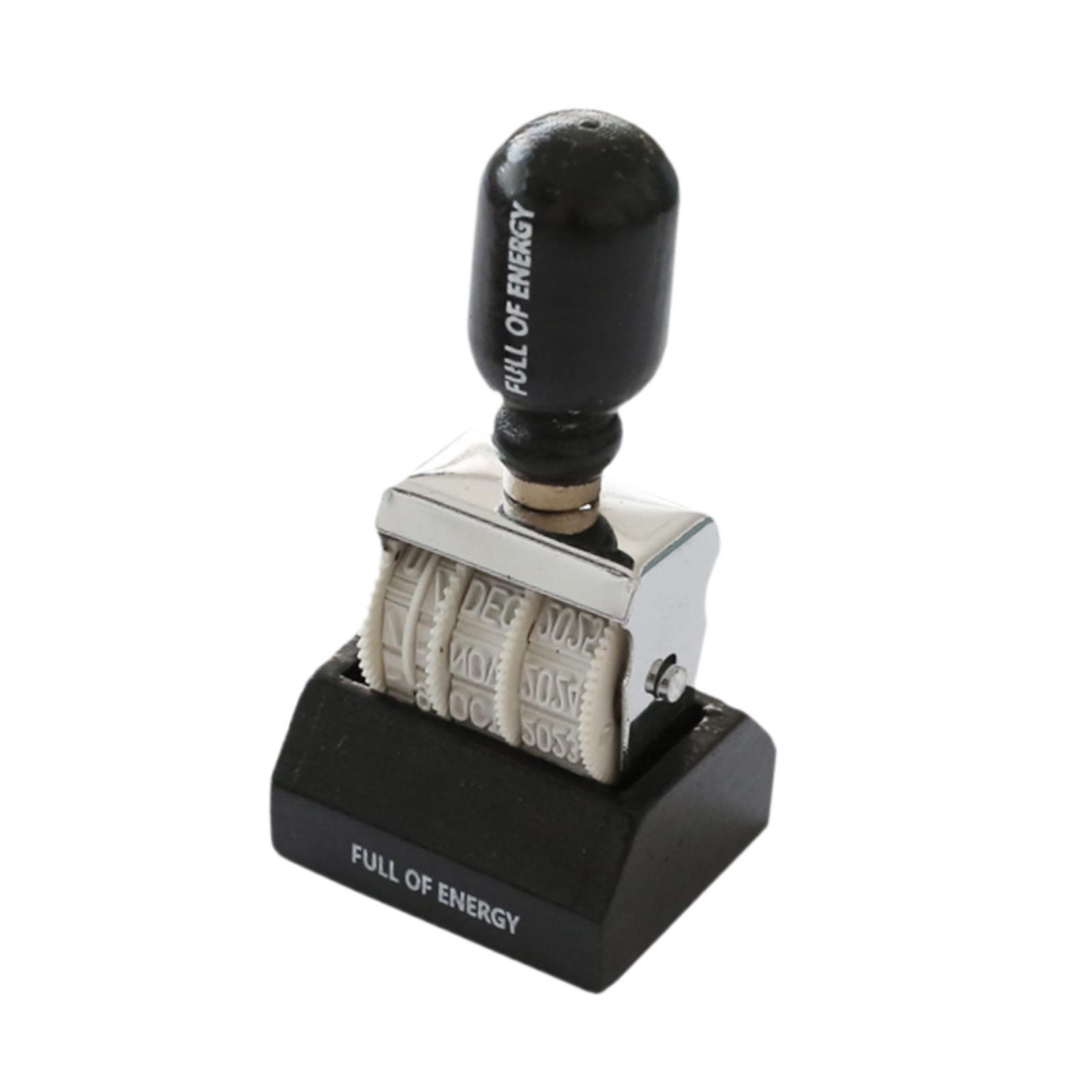 4xローラーデイトスタンプ 丈夫な日付スタンパー クラフトス - Rubber Date Stamp のレビューと価格