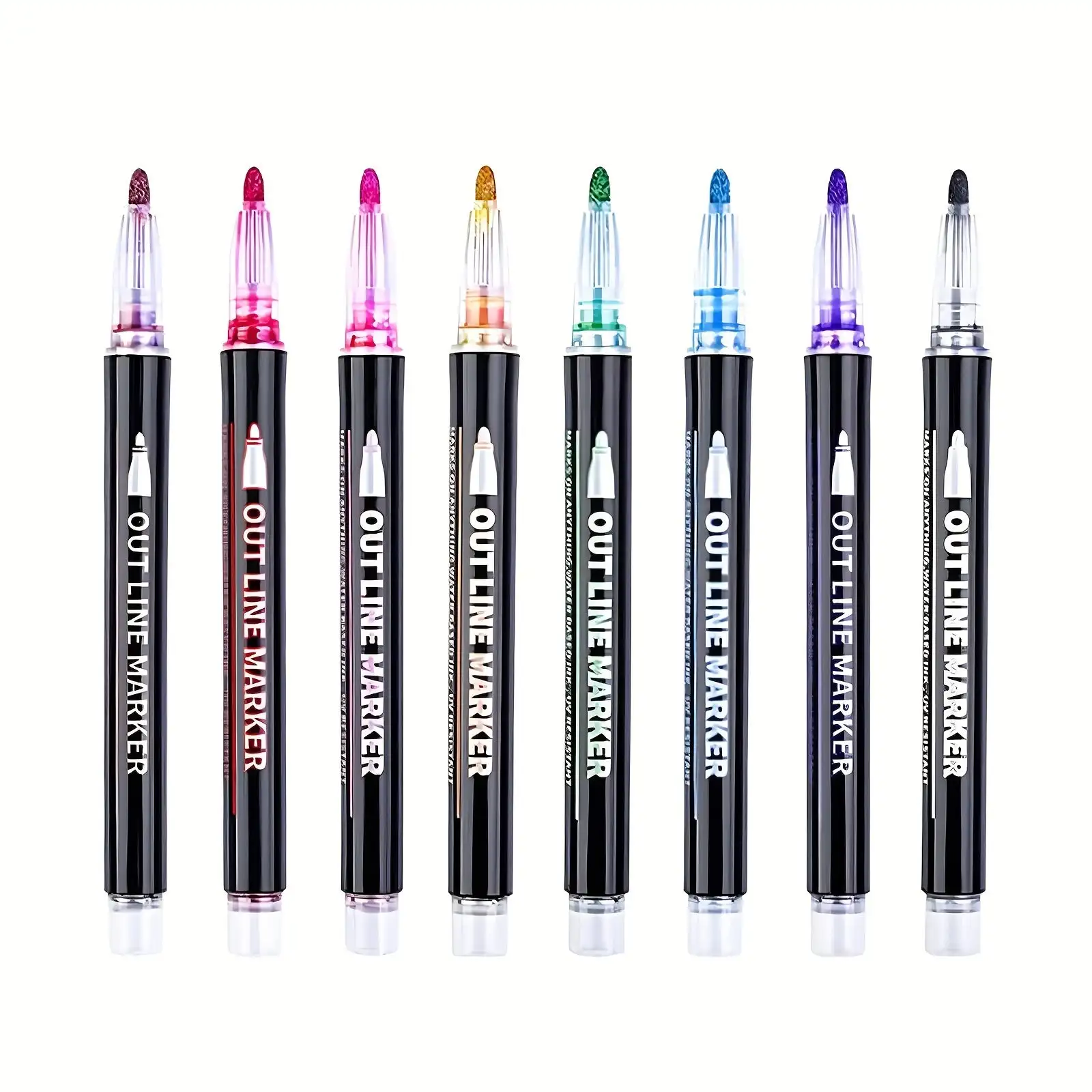 デュアルチップメタリックアートペン（セルフアウトライン、ブラ - Correction Pen Fine のレビューと価格